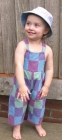 Patchwork baby dungarees